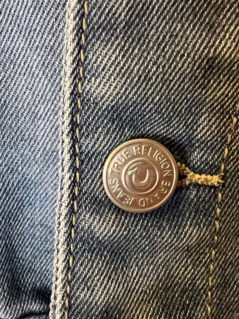 True Religion Medium Blue Denim Button-Front Mini Dress - Picture 7 of 16